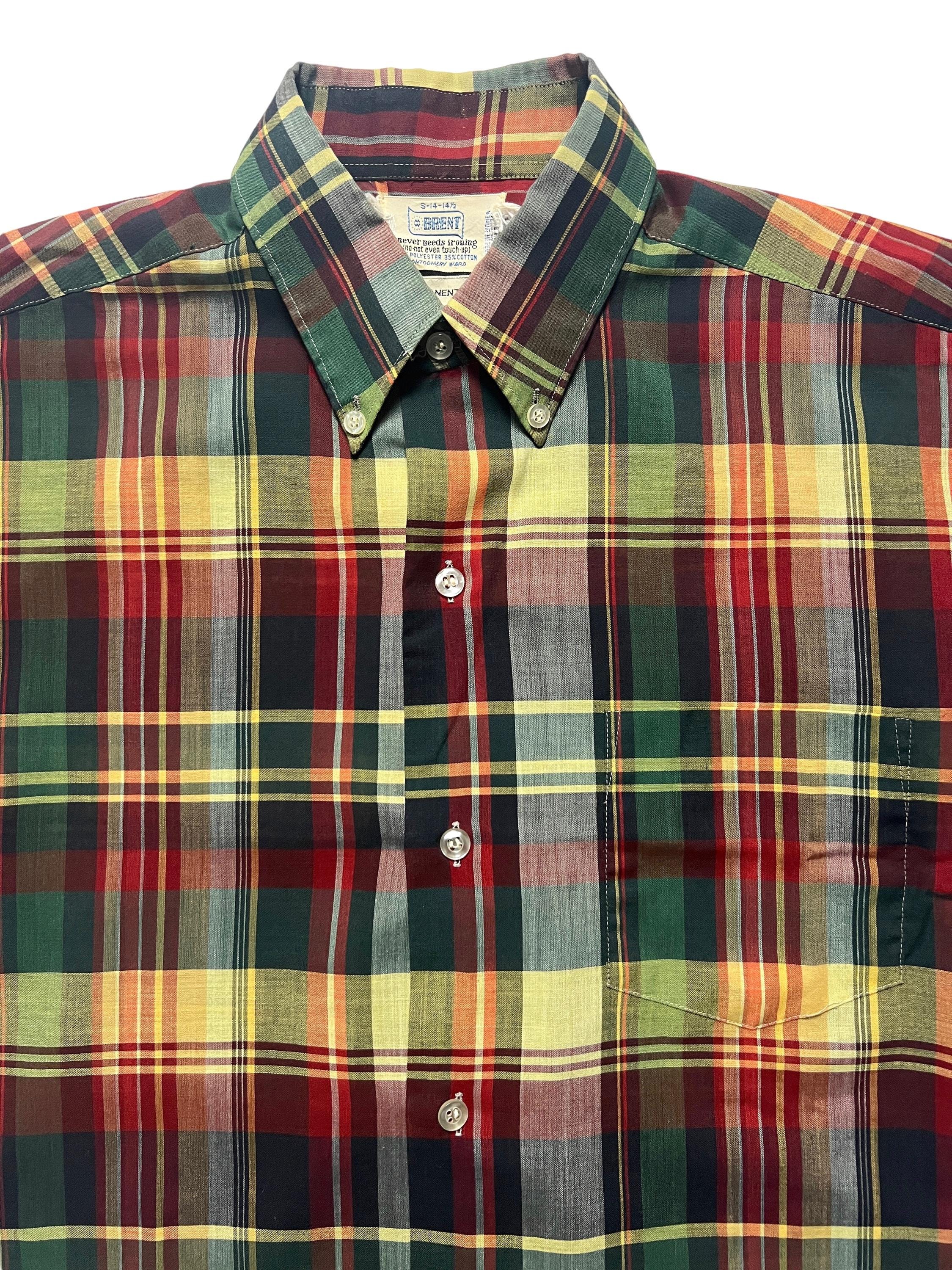 Vintage 1960s BRENT Short-sleeve Button-down Shirt ~ XS to S Vintage 1960s BRENT Short-sleeve Button-down Shirt ~ XS to S
