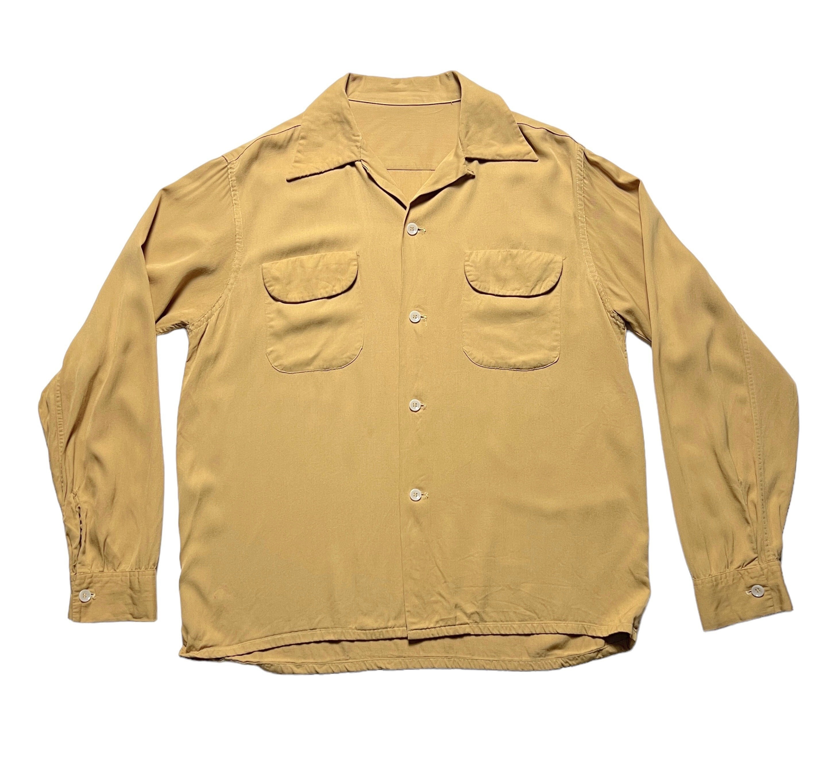 Vintage 1950s Rayon Gabardine Sport Shirt ~ Size M ~ Loop Vintage 1950s Rayon Gabardine Sport Shirt ~ Size M ~ Loop