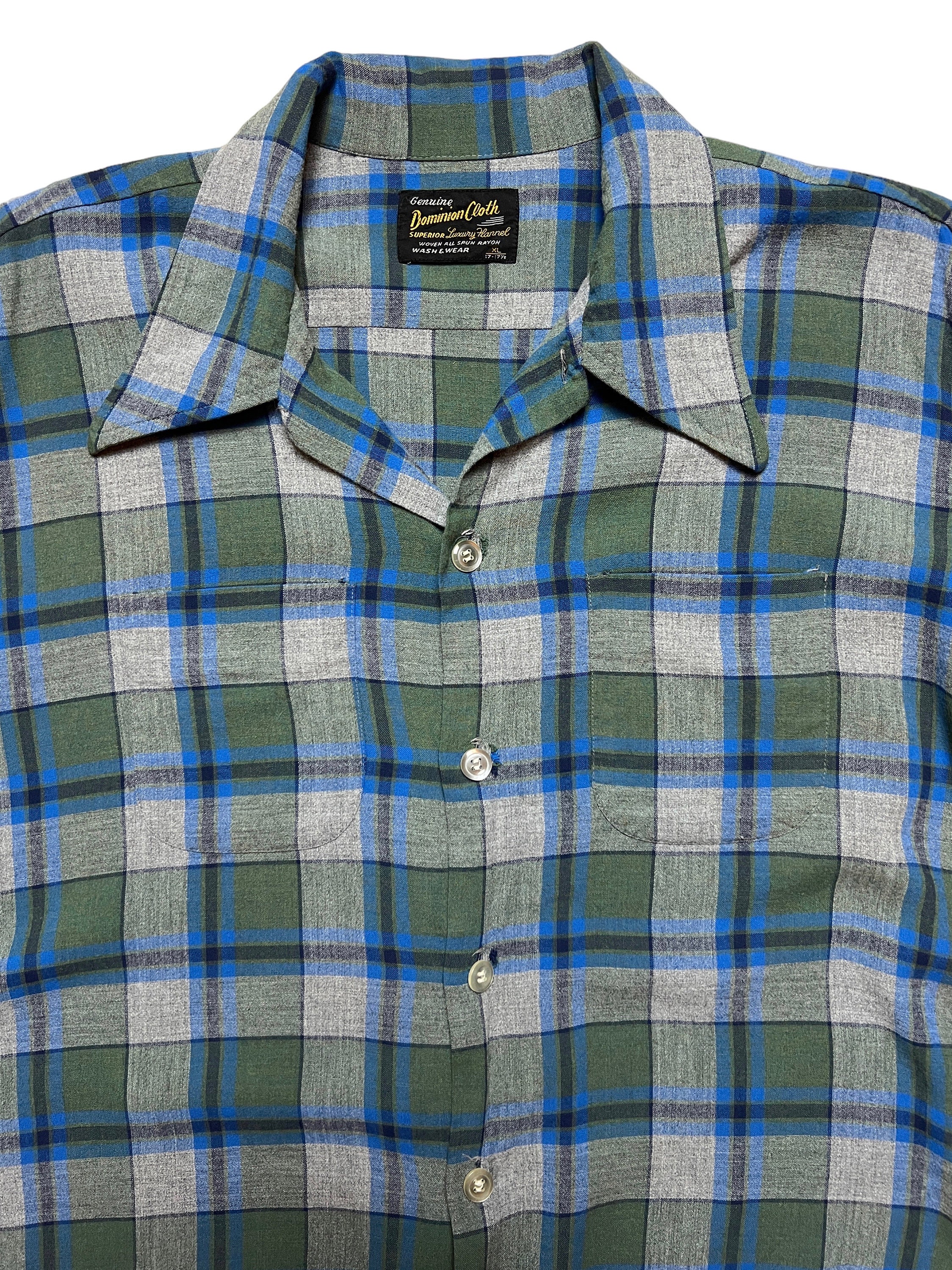 Vintage 1950s/1960s DOMINION CLOTH Rayon Sport Shirt ~ XL Vintage 1950s/1960s DOMINION CLOTH Rayon Sport Shirt ~ XL