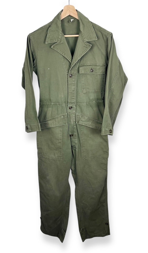 ARMY TWILL　LightHerringbone Overall US HBT OD7 Overalls - WW2 American Army Cotton Repro