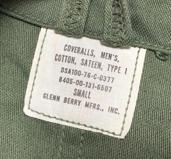 Vintage 1970s US Army Type 1 Coveralls ~ S ~ Military… - Gem