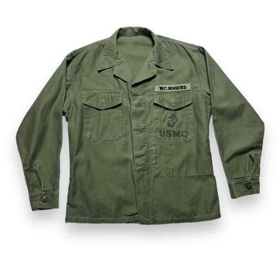 Vintage 1950s USMC P-58 Field Shirt ~ Size 38 ~ Stencil Vintage 1950s USMC P-58 Field Shirt ~ Size 38 ~ Stencil