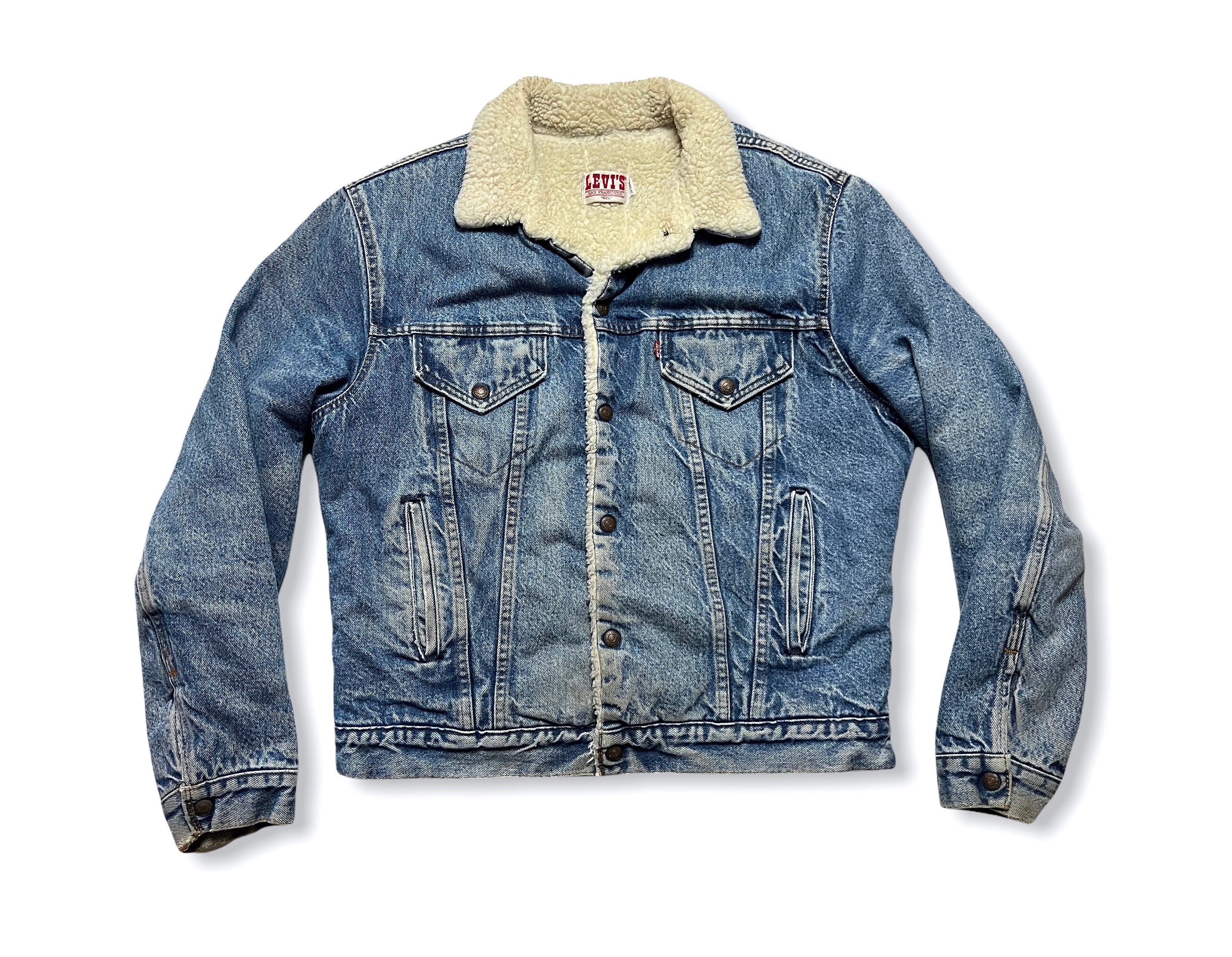 Vintage 1980s LEVI'S Type III Denim Sherpa Jean Jacket - Etsy