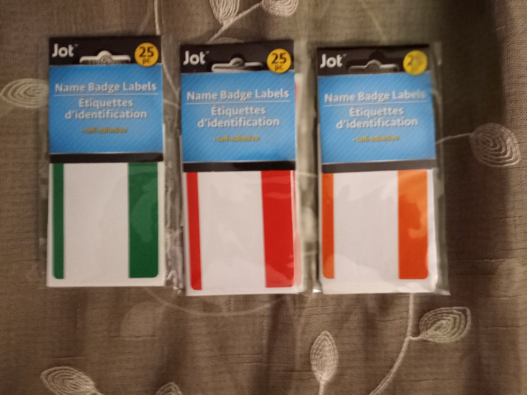 Set of 3 New Jot NAME BADGE LABELS Badges 3.25x2.25 25/pk Etsy