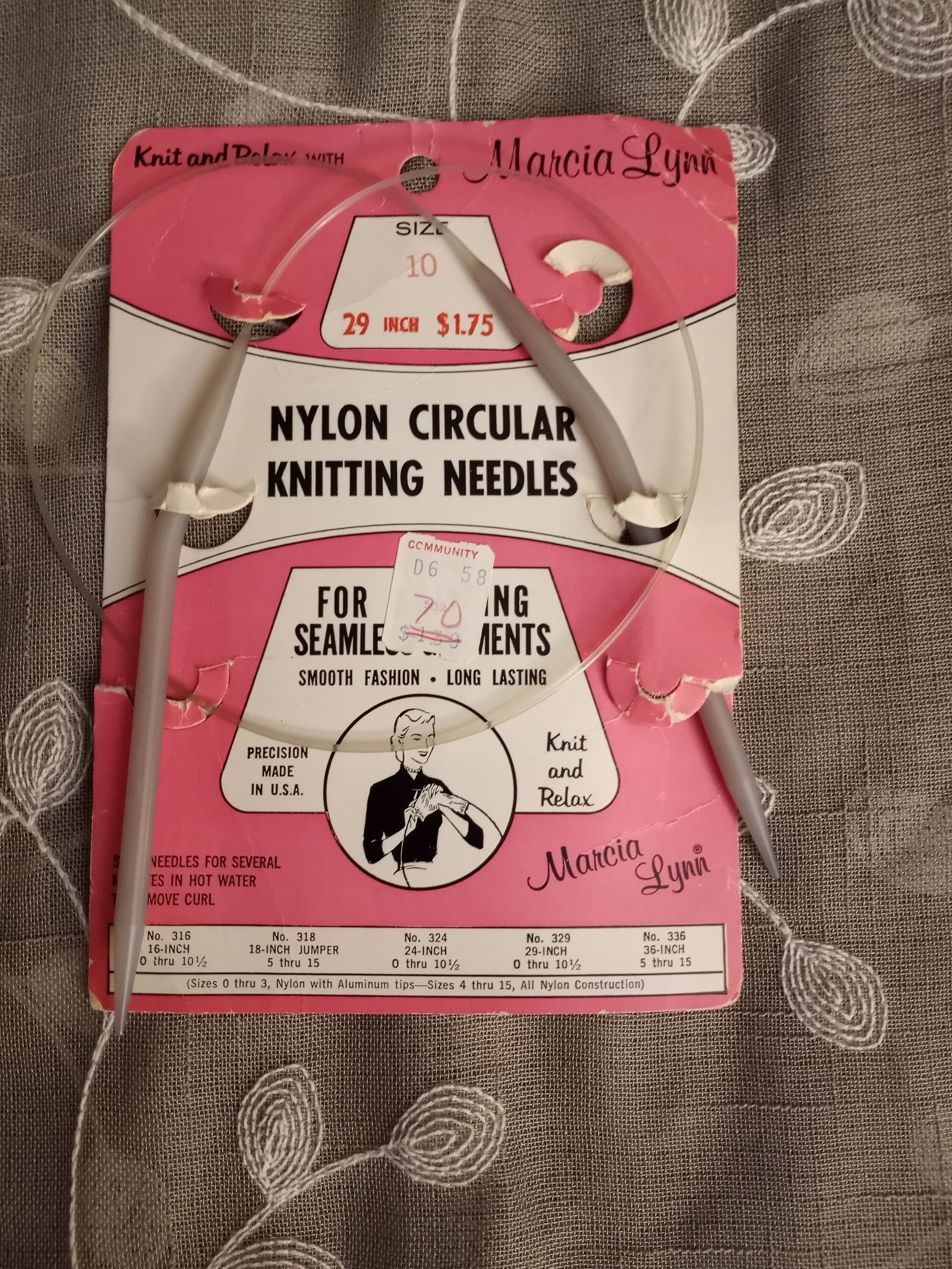 Marcia Lynn Circular Knitting Needles Size 6 29
