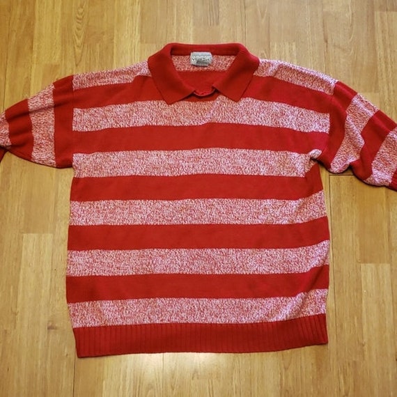 Vintage Venezia striped collared sweater