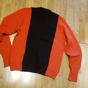 Vintage orange and black cheerleader sweater size medium image 4