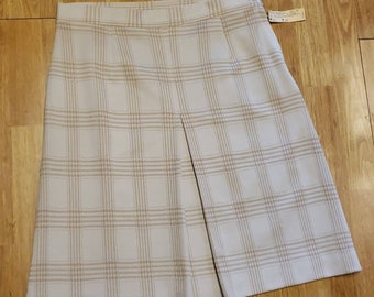 NWT Vintage dead stock knit plaid skirt 70s/80s