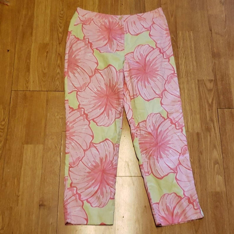 Vintage Lilly Pulitzer Hawaiian floral pants sz 4