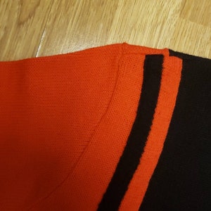 Vintage orange and black cheerleader sweater size medium image 3