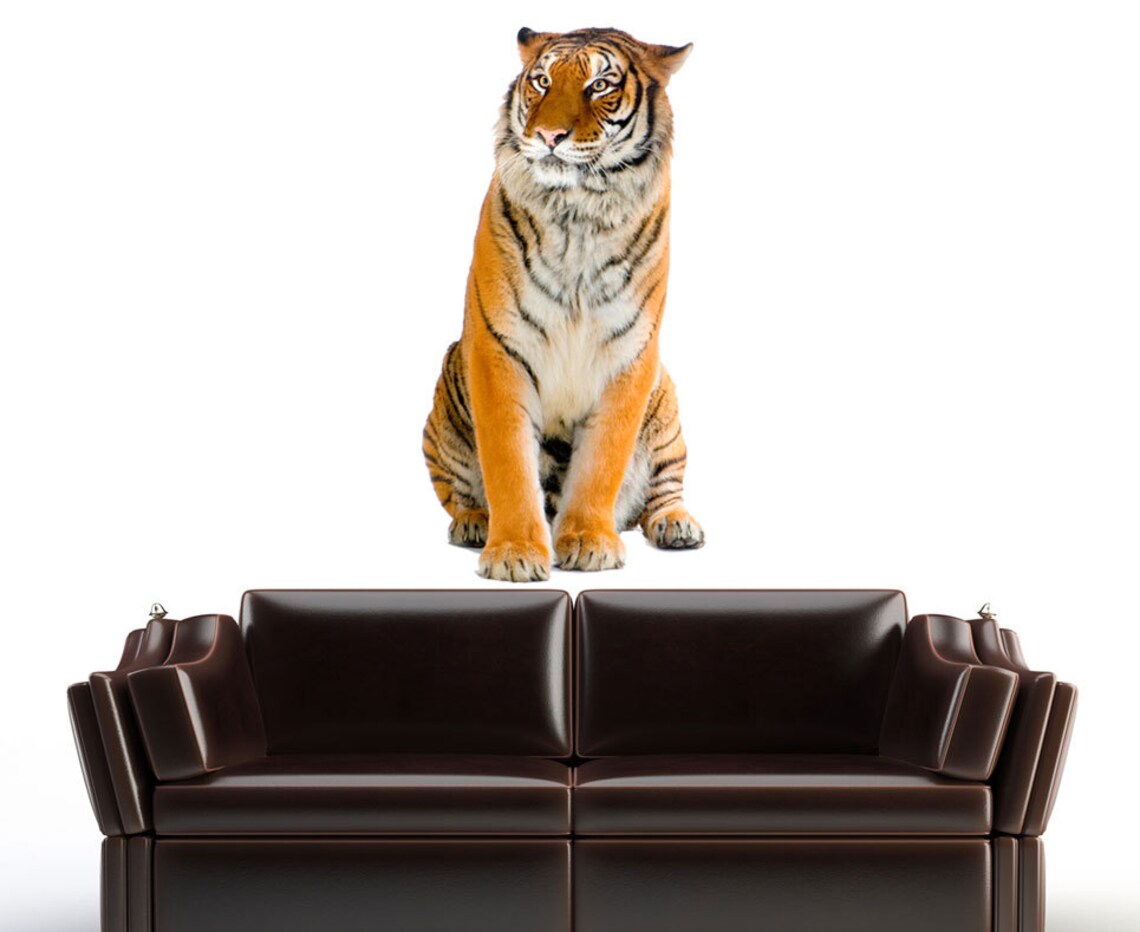 Tiger Wall Decal Room Decor Tiger Wall Sticker Removable Etsy