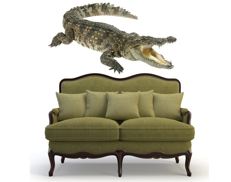FL008 mural wall art Crocodile wall sticker nursery decor crocodiles wall decal removable vinyl wild animal alligator for room designs