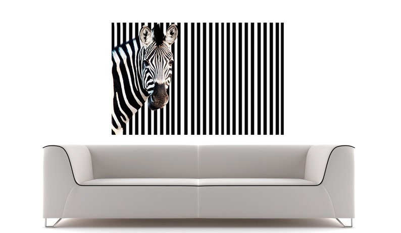 Zebra wall sticker room decor, zebra wall decal removable vinyl animal zebra room design. zebra print stripe mural zebras wall art img060 image 2