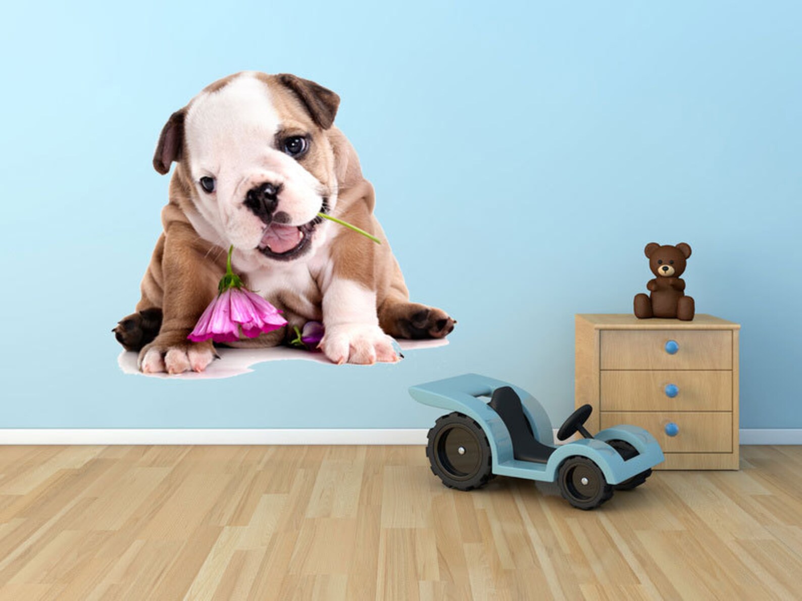 Puppy Wall Decal Dog Nursery Decor, Dog Wall Stickers Puppies Removable