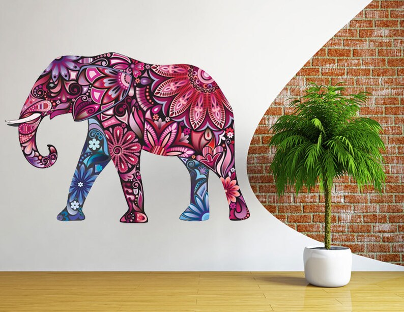 Elephant wall sticker nursery wall art elephant wall decal ...