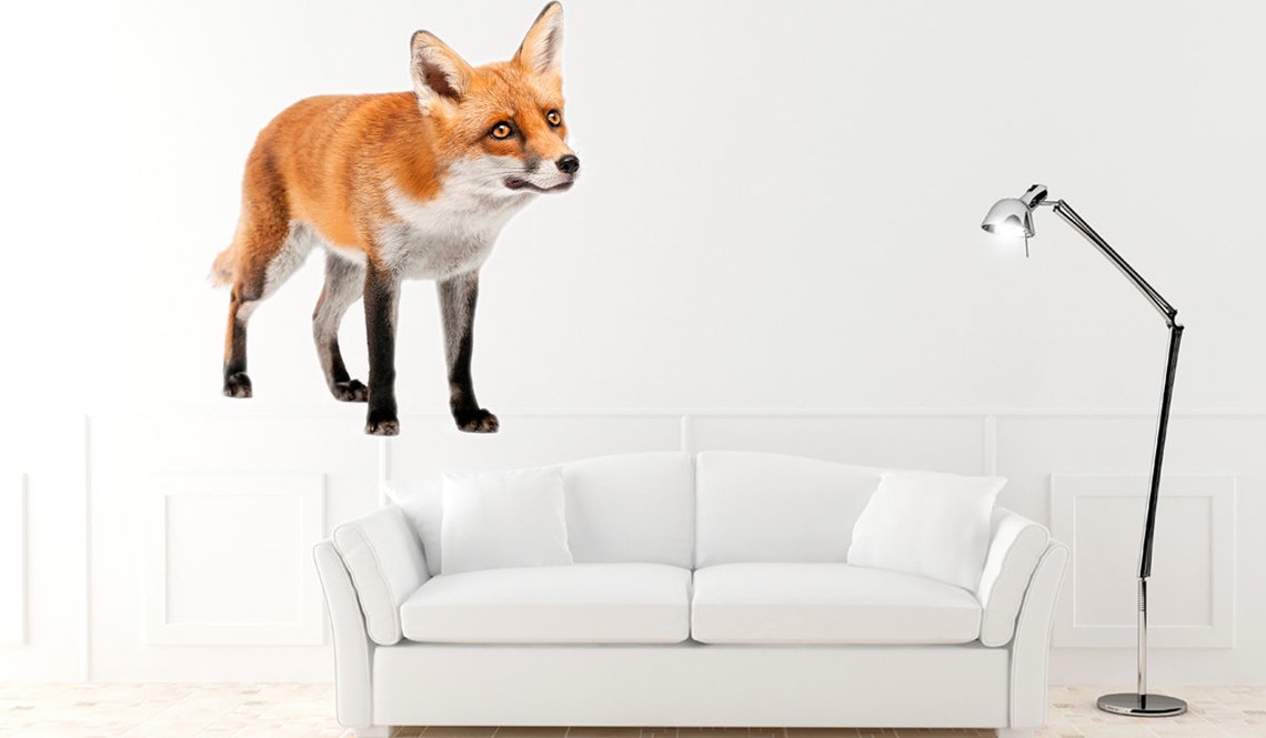 Red Fox Wall Sticker, Fox Wall Decal, Fox Wall Decor, Fox Mural, Fox