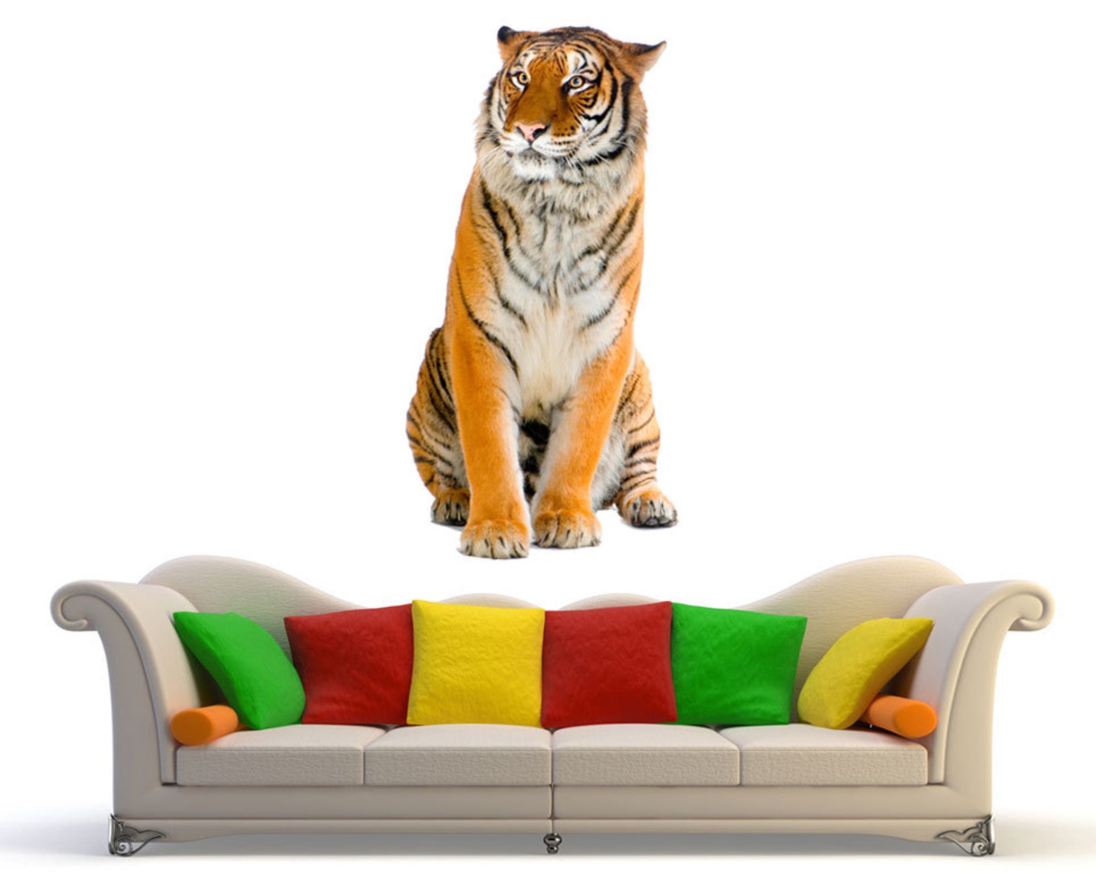 Tiger Wall Decal Room Decor Tiger Wall Sticker Removable Etsy