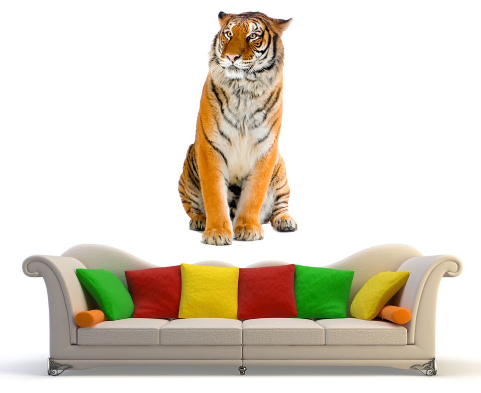 Tiger Wall Decal Room Decor Tiger Wall Sticker Removable Etsy Canada