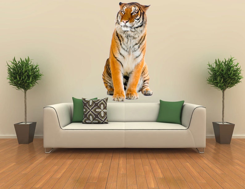 Tiger Wall Decal Room Decor Tiger Wall Sticker Removable Etsy Canada