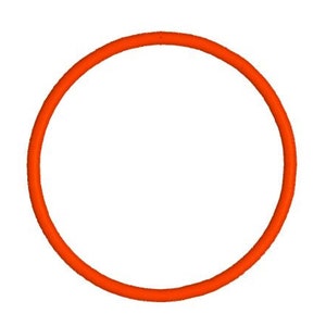 Applique Embroidery Applique Circle Design Pattern Outline (Two satin widths)
