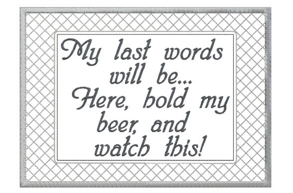 In the Hoop ITH, Machine Embroidery Funny Quote Mug Rug Design Pattern ...