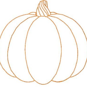 Redwork Machine Embroidery Design Pattern, Redwork, File Pumpkin for Fall, Halloween