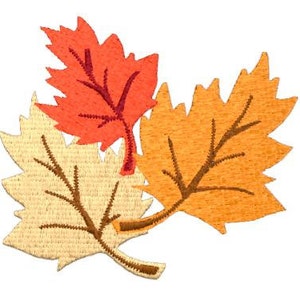 Embroidery Design Pattern File Instant Download - Fall Leaves for Tote Bag, Pillow, Room Decor