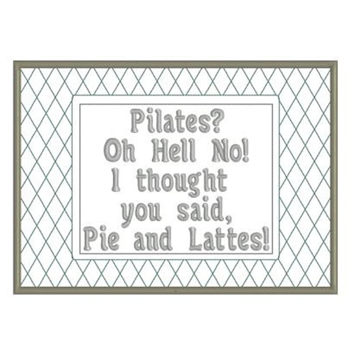 In the Hoop ITH, Machine Embroidery Funny Quote Mug Rug Design Pattern ...