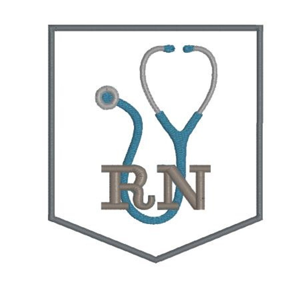 Stethoscope Embroidery Design Pattern TWO Files for Instant Download Etsy