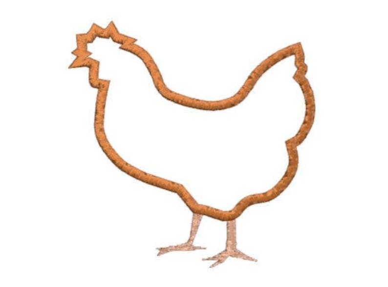 Applique Embroidery File Design Pattern Hen Chicken Etsy