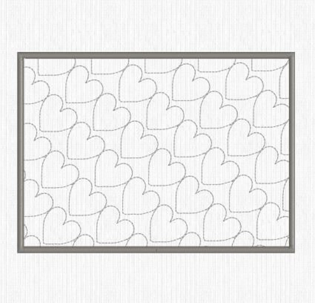 In the Hoop ITH, Machine Embroidery Mug Rug Design Pattern 5x7, Heart ...