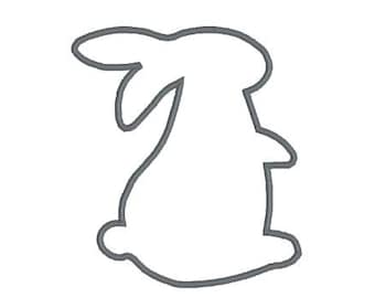 Applique Embroidery Applique File Design Pattern Bunny Rabbit Silhouette Profile