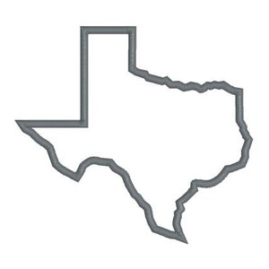 Embroidery Design TEXAS State 3 Files (applique, Triple Stitch Outline ...