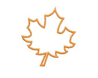 Stickdatei Herbst Blatt Umrisse