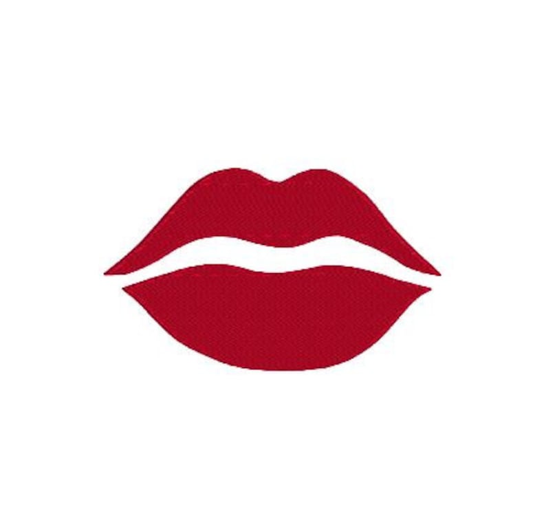 Lips, Kiss, Love, Valentines Embroidery Design File Instant Download image 1