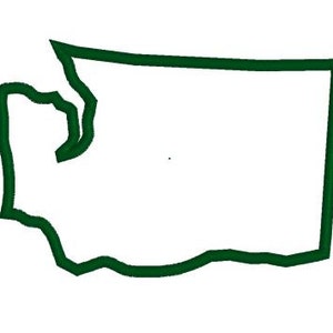 Embroidery Design WASHINGTON State 3 Files (applique, Triple Stitch Outline, and Filled) Instant ...