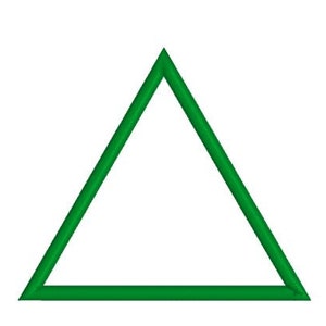 Applique Embroidery Applique Triangle Design Pattern Outline (Two satin widths)
