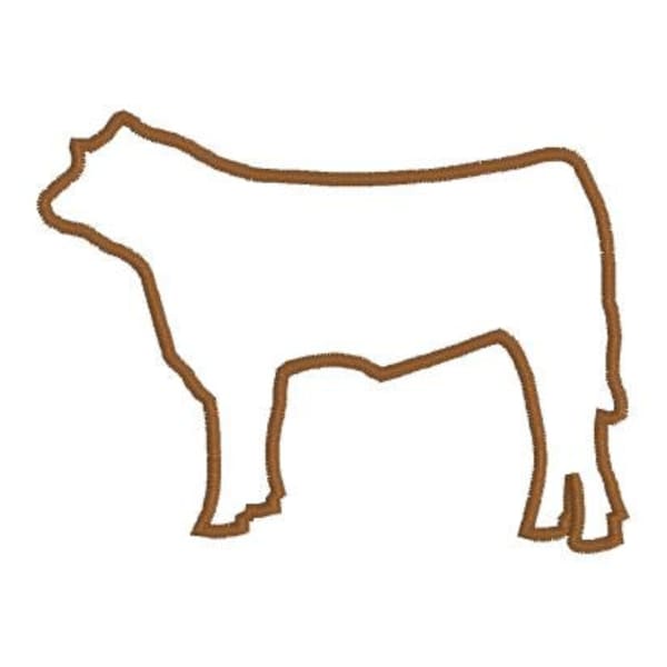 Applique Embroidery Applique File Design Pattern Show Steer Cow