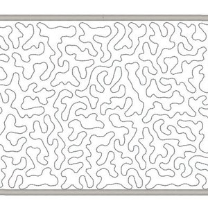 May include: A black and white abstract design with a pattern of organic shapes resembling coral or seaweed.