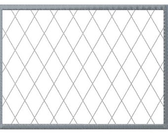 In The Hoop ITH, Machine Embroidery Mug Rug Design Pattern 5x7 and 4x4 Coaster, Diamond Crosshatch Quilting