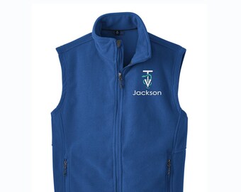 Vet Tech Mid Weight Fleece Vest, Vet Tech Apparel, Personalized Fleece Vest for Veterinary Technichians, Custom Vest for Veterinraians