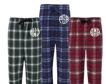 personalised flannel pyjamas