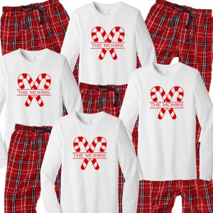 Men's Long Sleeve Pajama Set In Candy Cane - Candy Cane / Men's S
