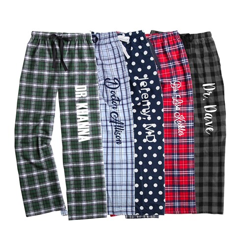 Doctor Flannel Pajama Pants Plaid 