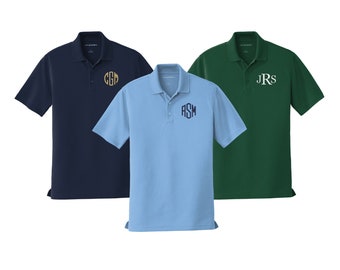 Monogrammed Mens Dri Fit Polo, Father's Day Gift, Monogrammed Golf Shirt, Monogrammed Polo, Polo Shirt, Father's Day Shirt