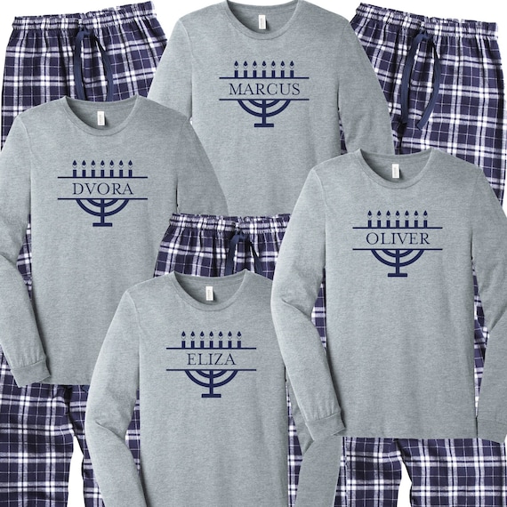 Personalized Plaid Christmas Tree Matching Family Pajama Set - Grey/Bl –  Cotton Sisters