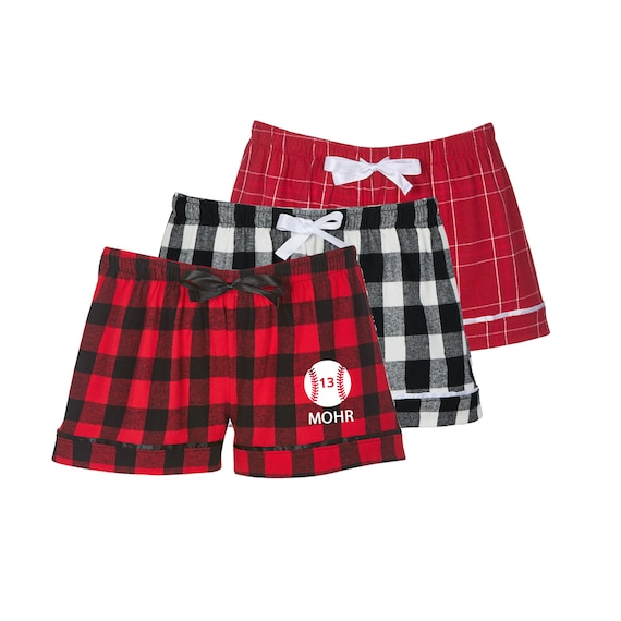 Softball Boxer Shorts, Personalized Team Spirit Flannel Pajama Bottoms,  Sleepwear Loungewear, Softball Ball Team Pajama Boxer, Team Gifts -   Canada