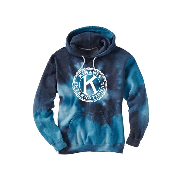 Kiwanis International Tie Dye Hoodie, Key Club Hooded Pullover Sweatshirt, Tie Dyed Apparel, clothing, swag, merchandise, kiwanis gift idea