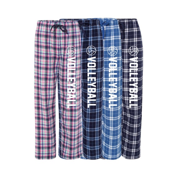 Volleyball Plaid Flannel Pants Team Spirit Wear Pajama Pants Monogrammed Flannel Pjs Custom Pj Pant Club Sports Team Pajama Pants Etsy Canada