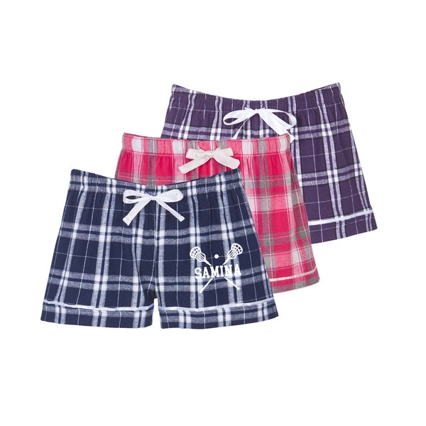 Lacrosse Boxer Shorts, Personalized Team Spirit flannel pajama bottoms, sleepwear loungewear, Lacrosse team pajamas, team gifts, Spirit Wear